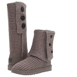 SOLD UGG Gray Classic Cardy II Tall Knit Boot